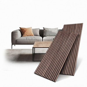 Minimalist Acoustic Panels MDF Wood Grain Design Sound Absorption Living Room Wall Decor - Product Image 1