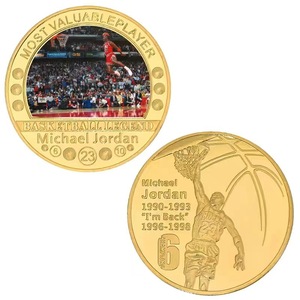 Monedas deportivas de <span class=keywords><strong>baloncesto</strong></span> conmemorativas chapadas en oro Monedas <span class=keywords><strong>Michael</strong></span> <span class=keywords><strong>Jordan</strong></span> - Product Image 3