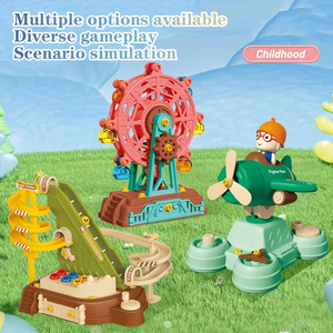 LASIVE TOYS Casa de Muñecas <span class=keywords><strong>Castillo</strong></span> DIY <span class=keywords><strong>Completa</strong></span> con Billetes, Destornillador y Mini Parque de Atracciones, Juguete de Construcción para Juego de Ocio en Interiores - Product Image 5