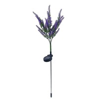 Lampe solaire LED lavande étanche IP65 pour extérieur, blanc chaud, 360° dimmable, simulation de fleur, pour cour, pelouse, jardin