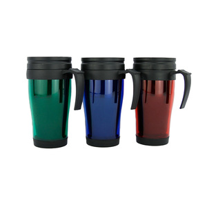 Giấy Chèn Nhựa Thermo Coffee Mug Với Xử Lý Đôi Tường Nhựa Travel Cup Cách Điện Nhựa Travel Mug - Product Image 1