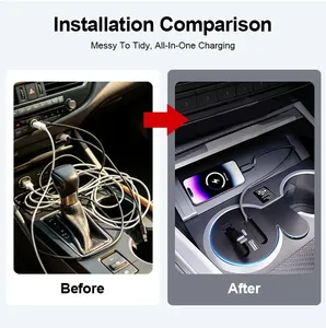 Base de Carga Vtear para Auto, Tipo C, Salida de Energía USB, Accesorios de Decoración Interior para <span class=keywords><strong>BMW</strong></span> Serie 3 G20 i3 2020-2026 - Product Image 3