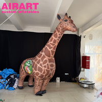 Costume de girafe gonflable décoratif d'extérieur
