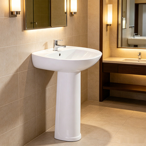 <span class=keywords><strong>Lavabo</strong></span> de Cerámica con Pedestal Clásico de 400x570x850mm, <span class=keywords><strong>Lavabo</strong></span> Duradero de Tamaño Estándar, Suministro de Fábrica - Product Image 5