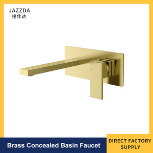 Wall Mount Concealed Basin Faucet Single Handle Brass Hot Cold Water For Hotels And Guesthouses - Product Image 5