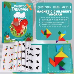 Magnetic Pattern Block Book <b>Road</b> Trip Game Jigsaw Shapes Kids Challenge IQ Toy Brain Teasers Travel Tangram Puzzle - Product Image 5