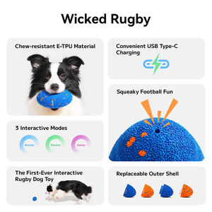 Cheerble E-TPU PC devrim niteliğinde malzeme yükseltme otomatik kendini atlama sıçrama interaktif köpek oynarken Rugby gıcırtılı oyuncak - Product Image 3