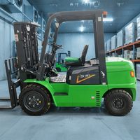 Chariot élévateur électrique de 3 tonnes, hauteur de levage de 7 m, batterie lithium-ion pour entrepôt frigorifique, manutention de matériaux, empilage de palettes