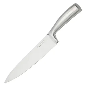 Set pisau dapur 6 buah, desain gagang baru 2024, pisau koki tingkat Eu stainless steel dengan desain pegangan nyaman