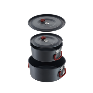 Nhà Máy Giá 4 cái cứng anodized nhôm đồ nấu nướng PAN <span class=keywords><strong>Set</strong></span> cắm trại nấu ăn nồi <span class=keywords><strong>Set</strong></span> cho cắm trại - Product Image 1