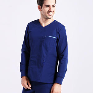 Salopette médicale chirurgicale pur coton à manches longues et courtes robe de lavage des mains salle d'opération robe de gommage médecin combinaison dentaire - Product Image 4