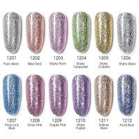 Venalisa 12ml Platinum Gel vernis à ongles Super Shiny Effect Nail Gel Perfect Soak off UV & LED nail colour foil chrome Gel Polish