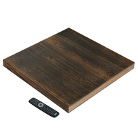 Plateau cadeau carré en bois de 60 cm, plateau de rangement en bois pour servir