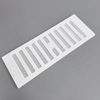 Grille en plastique fixe 9X3 blanche en PVC avec moustiquaire et débit d'air pour usage intérieur et extérieur