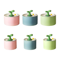 Fontaine à eau automatique pour chat en céramique électrique avec recharge facile, eau courante pour animaux de compagnie