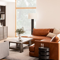 FERLY Modernes Design PU-Leder Ecksofa-Set Modulares Sofa Langlebig für Esszimmermöbel