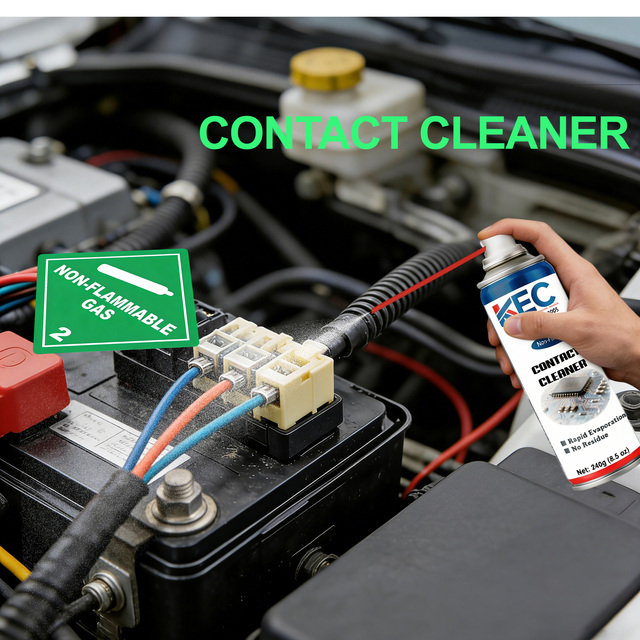 KEC Car Care Electronics Contact Cleaner Spray | Quick-Dry Non-Flammable Leaves No Residue Safe for All Materials 240g Capacity