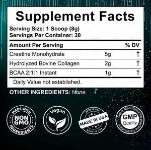 Dosage adulte <span class=keywords><strong>BCAA</strong></span> de source de collagène de poudre de monohydrate de créatine de Offres Spéciales d'OEM pour la récupération pour des femmes - Product Image 4