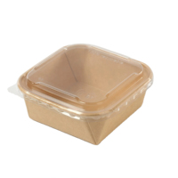 Vente en gros de bols à salade en papier kraft biodégradable, écologiques, jetables, avec logo personnalisé, pour la livraison de repas à emporter, les fêtes