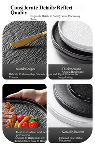 Platos de Porcelana de Alta Calidad para Bodas y Restaurantes, Bandeja para Servir Alimentos, Plato de <span class=keywords><strong>Gres</strong></span> Japonés, Plato de Cerámica para Postres - Product Image 6