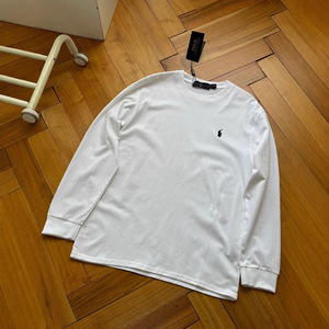 Nuova T-shirt Ralph RL Autunno 2025 in Cotone Traspirante con Ricamo, Maniche Lunghe e Collo Tondo per Uomo e <span class=keywords><strong>Donna</strong></span> - Product Image 3