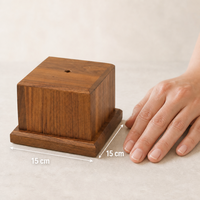 Socle de présentation carré en bois de noyer sur mesure pour trophée, récompense, artisanat, exposition d'art, socle en bois naturel fait main