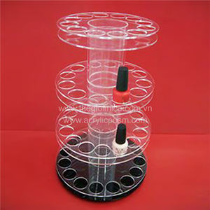 New <b>Clear</b> Acrylic Nail Polish <b>Display</b> Rack Organizer Makeup Stand with 60 Bottle Capacity - Product Image 4