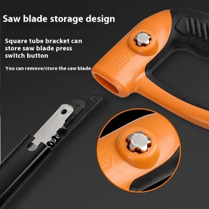Scie à métaux manuelle multifonctionnelle de qualité industrielle et DIY pour couper le bois et les barres d'acier, avec lame fixe de 12 pouces, 12 TPI - Product Image 3