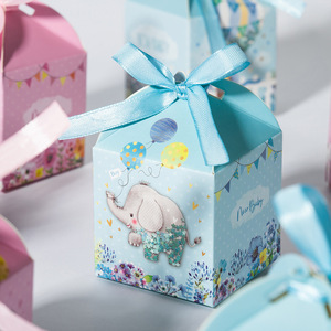 Scatole Portaconfetti a Forma di Elefante e <span class=keywords><strong>Mongolfiera</strong></span> per Baby Shower ed Eventi per Neonati - Product Image 1