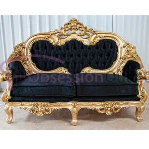 โซฟาห้องรับแขกแบบสามที่นั่ง ผลิตจากไม้สักคุณภาพพรีเมียม พร้อมเบาะหรูหราและงานหุ้มผ้าอย่างมีสไตล์สำหรับบ้าน - Product Image 4