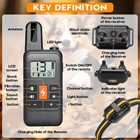 Hunde-Trainingshalsband 800M mit Fernbedienung, Innovatives IP67 Wasserdichtes Erziehungshalsband mit 4 Trainingsmodi für Alle Rassen