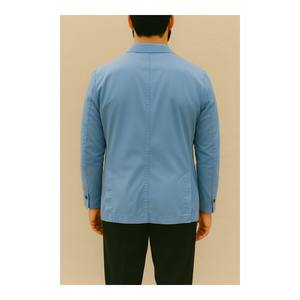 Blazer pour homme fabriqué en Italie, revers cranté, poches plaquées, fermeture à deux boutons, veste cintrée pour affaires et occasions décontractées - Product Image 3