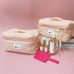 11inches Large Portable Cosmetic <b>Bags</b> Soft Flowers Pattern Zipper <b>Bag</b> <b>Storage</b> Makeup <b>Bag</b> for <b>Travel</b> - Product Image 5