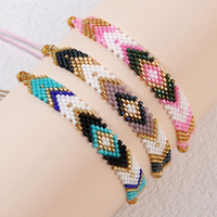 Go2boho gelang multiwarna desain panah buatan tangan tenun persahabatan kualitas perhiasan Miyuki Bead wanita hadiah tanggal Boho
