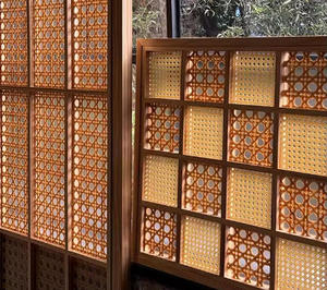 竹编厂直供原生态绿色现代方形网状仿真藤编家居酒店用品 - Product Image 5