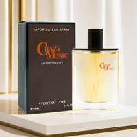 Parfum en spray rafraîchissant et stimulant de 100 ml, parfum boisé et citrique, dans des flacons en verre carrés avec des boîtes colorées personnalisables