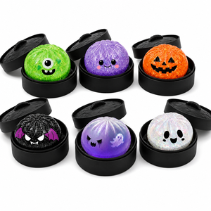 Boîte Mystère Squishy Halloween en Forme de Boulette, Design Original, TPR à Remontée Lente, Anti-Stress, Fidget Sensoriel Surprise - Product Image 1