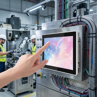 Nuevo Monitor de Pantalla Táctil Capacitiva IPS TFT Industrial para PC de 15.6 y 21.5 Pulgadas, Alta Luminosidad, LCD HMI, USB/VGA/RS232, 1920x1080, 4:3