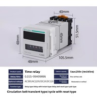 Yijia YJ48S miniatur 8-pin 11-pin 220V 12V Grup relai waktu 1 Grup 2 kontak daya tinggi jenis siklus penundaan Atur ulang sementara
