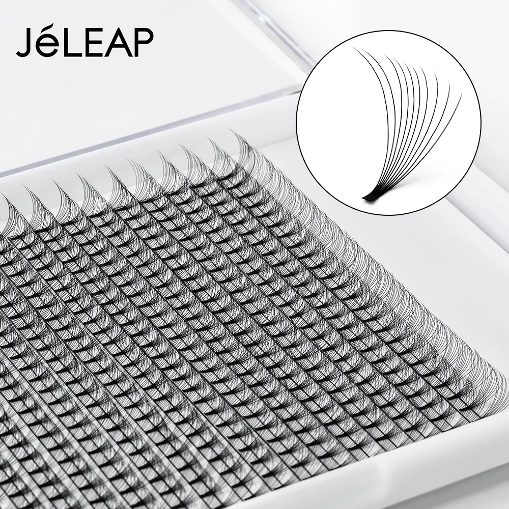 Korean pbt fibers c d 10d mega premade lashes xxl trays 0.05 extra narrow pre made fans pre-made volume fans xxl 20 lines