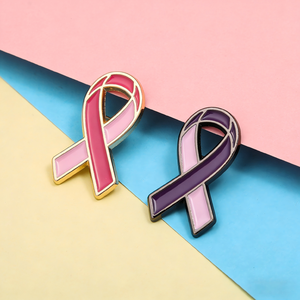 Broche en métal émaillé personnalisée avec logo ange, <span class=keywords><strong>ruban</strong></span> rose de sensibilisation au <span class=keywords><strong>cancer</strong></span> du sein <span class=keywords><strong>pour</strong></span> badge - Product Image 3