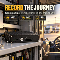 4 veya 8 Kanallı Kamyon Kamera Sistemi, Mobil DVR, Bölünmüş Ekran Monitörü, GPS, WiFi, 4G Seçenekleriyle Otobüs ve Filo Video Kaydı için