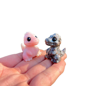 Figuras de Dinosaurios en Cristal Natural, Talladas a Mano, Miniaturas de Dinosaurios en Piedra, Estatuas de Animales de Cristal, Decoración para el Hogar, Regalo, Venta al Por Mayor - Product Image 4