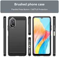Coque arrière en TPU souple antichoc robuste en Fiber de carbone pour OPPO A58 A78 A38 A18 4G coque de téléphone portable pour OPPO A2 Pro