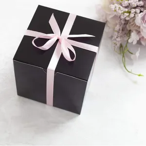 小礼盒包装 4x4 折盒子容易组装纸礼品盒新娘生日派对