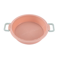Nouveau moule à gâteau rond en silicone bicolore, résistant à la chaleur, écologique, antiadhésif, facile à démouler, lavage à la main uniquement, pour la pâtisserie à domicile