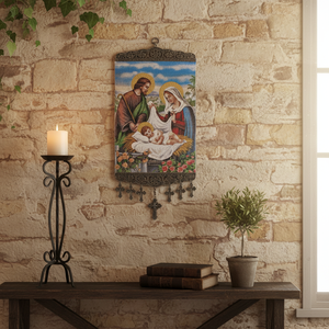 20 Cm decoración de pared con turco tela tejida con Christian ortodoxa y católica icono de Turquía - Product Image 3
