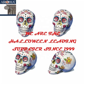 Venta caliente 7,5 pulgadas coloridas calaveras <span class=keywords><strong>de</strong></span> azúcar <span class=keywords><strong>Halloween</strong></span> <span class=keywords><strong>y</strong></span> Día <span class=keywords><strong>de</strong></span> <span class=keywords><strong>los</strong></span> <span class=keywords><strong>muertos</strong></span> decoraciones <span class=keywords><strong>de</strong></span> fiesta <span class=keywords><strong>de</strong></span> mesa al por mayor - Product Image 3