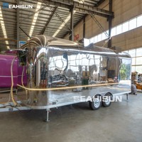 Camiones de Comida Rápida Móviles Personalizados para Catering de Aperitivos BBQ, Estándar Estadounidense, con Certificación DOT y CE, Tienda Móvil de Calle para Venta de Aperitivos