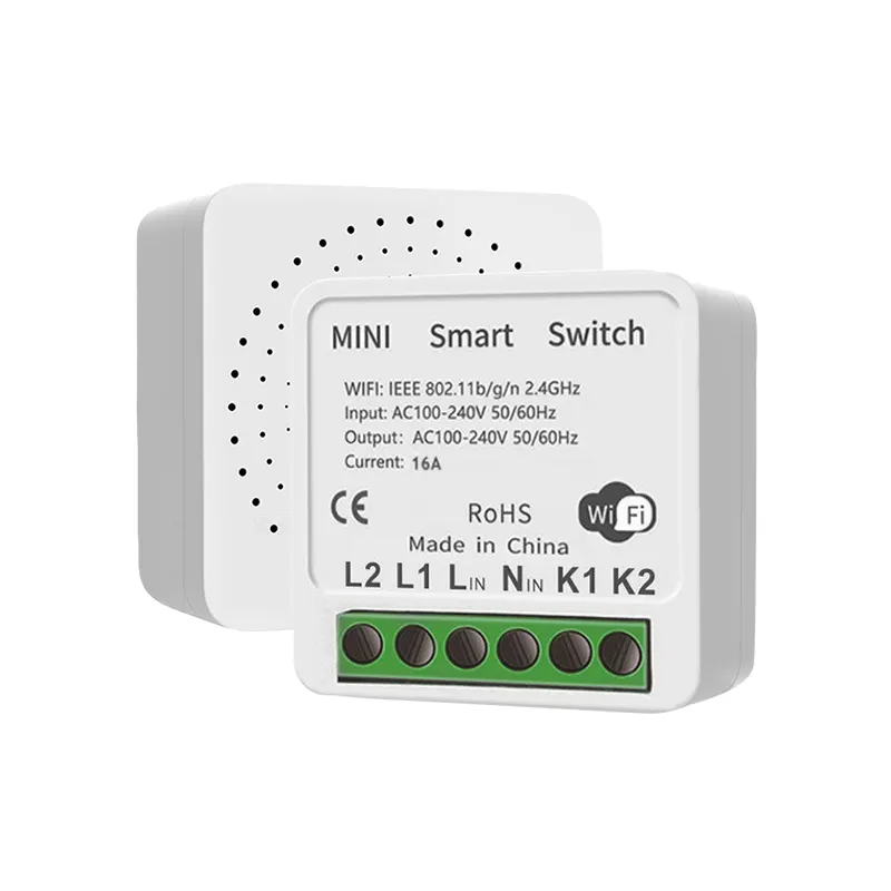 TNCE Tuya WiFi MiNi Smart Switch 16A 1/2 way Relay Control Timer Wireless Switch APP Remote Control